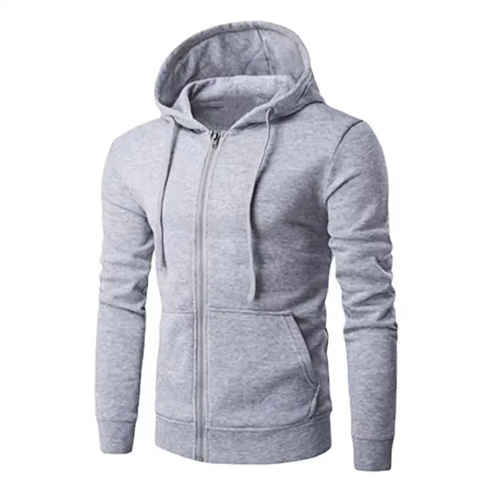 Autumn Men Sweatshirts Long Sleeve Jacket Hoodie Zipper Closure Jacket