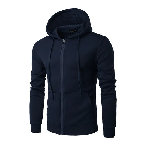Autumn Men Sweatshirts Long Sleeve Jacket Hoodie Zipper Closure Jacket