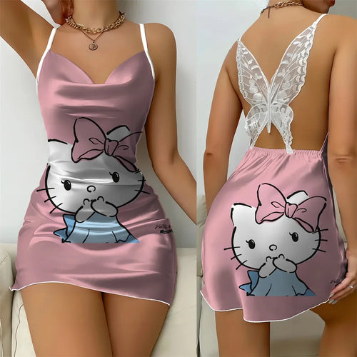 Lingerie Ruffled Edge Casual Women's Dresses D/party Night Wear Woman