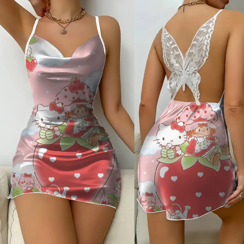 Lingerie Ruffled Edge Casual Women's Dresses D/party Night Wear Woman