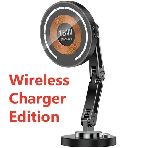 Magnetic Wireless Charger Car Phone Holder 15W Fast Charging Easy