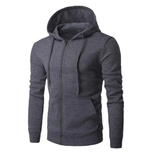 Autumn Men Sweatshirts Long Sleeve Jacket Hoodie Zipper Closure Jacket